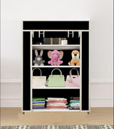 4 Rack Collapsible Wardrobe Cabinet and Shoe Rack