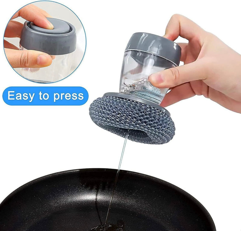 Soap Dispensing Palm Brush With Dispenser