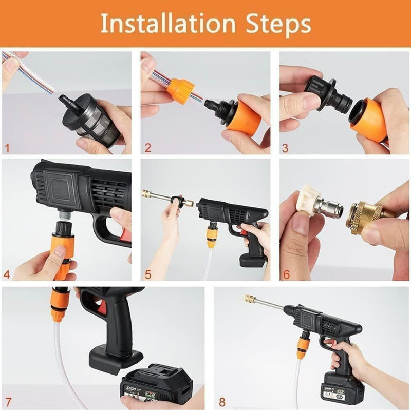 Wireless High Pressure Car Washer Water Spray Gun