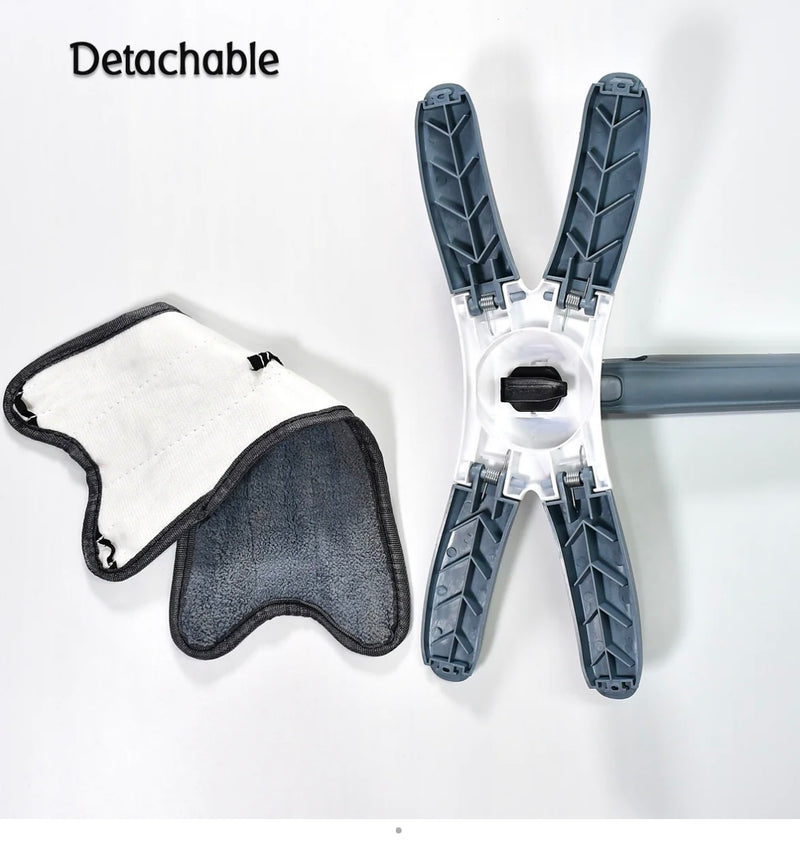 X Shape Mop Floor Cleaning Hands-free With 1 Super-absorbent Microfiber Pads.