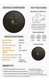 Vaccum cleaning sweeping robot